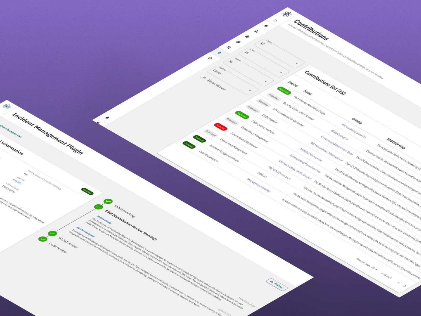 Contributions Plugin screenshot